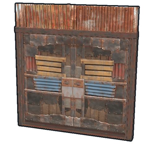 double sheet metal door rust satchel charges|rust clash sheet metal double door.